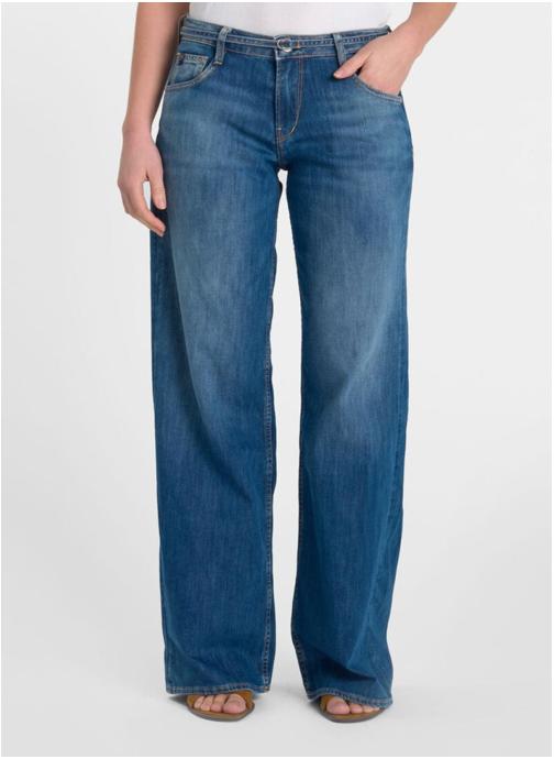 Le temps des cerises Jeans droit Jeans loose Blue femme bleu