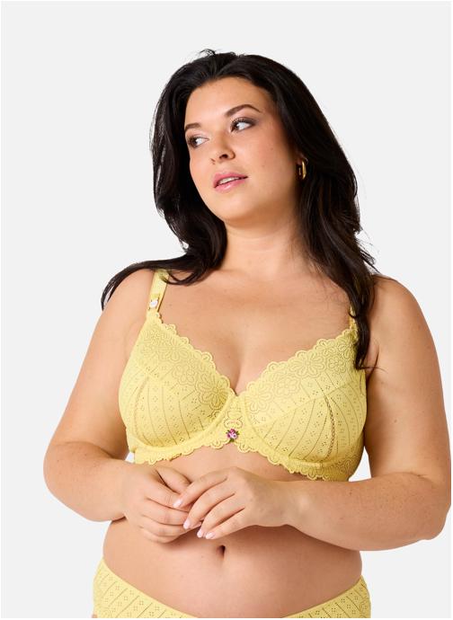 Brigitte Bardot Brassières Soutien-gorge corbeille grand maintien jaune Poétesse femme jaune