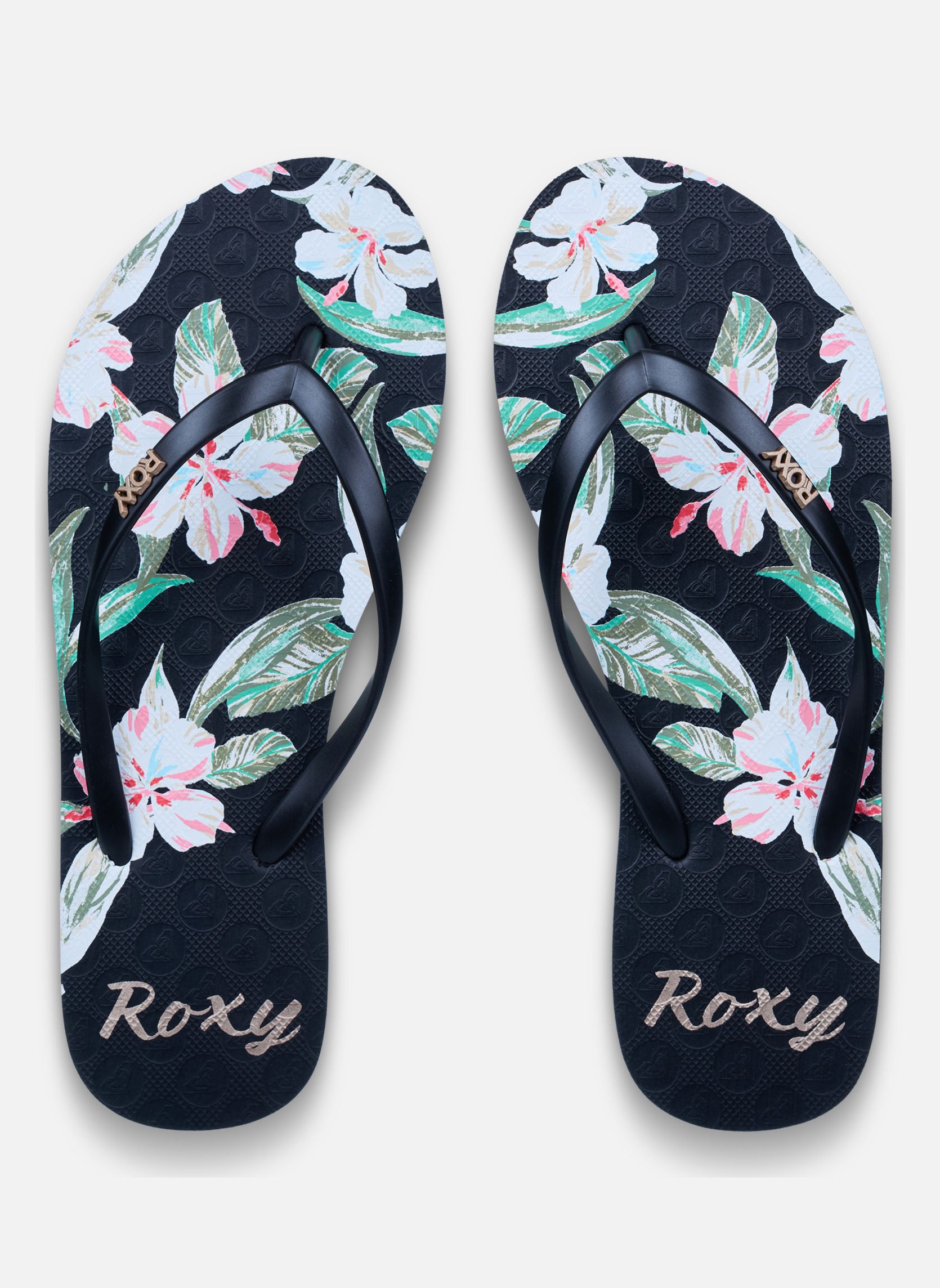 Tongs New Viva Printed femme noir Roxy Tongs New Viva Printed femme noir Noir