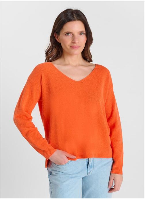 Le temps des cerises Pulls Pull STING Orange femme orange