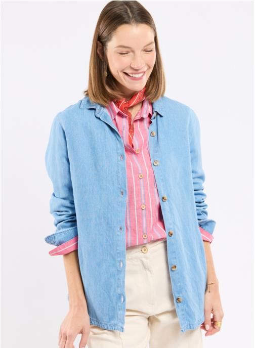 Armor Lux Chemises Chemise Heritage bleach femme bleu