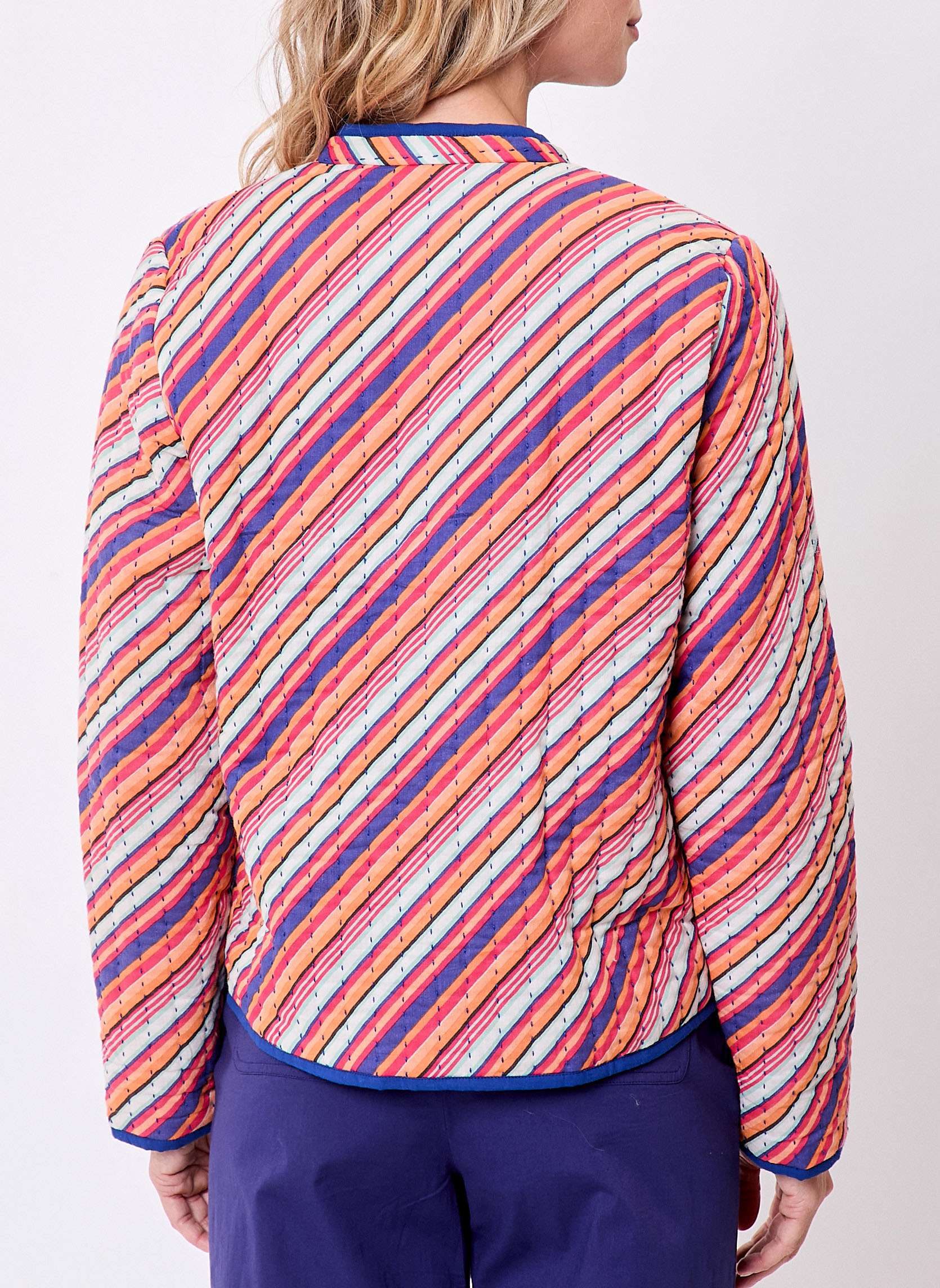 Vestes Veste matelassée réversible coton bio ANETE femme multicolore La Fiancée Vestes Veste matelassée réversible coton bio ANETE femme multicolore Multicouleur