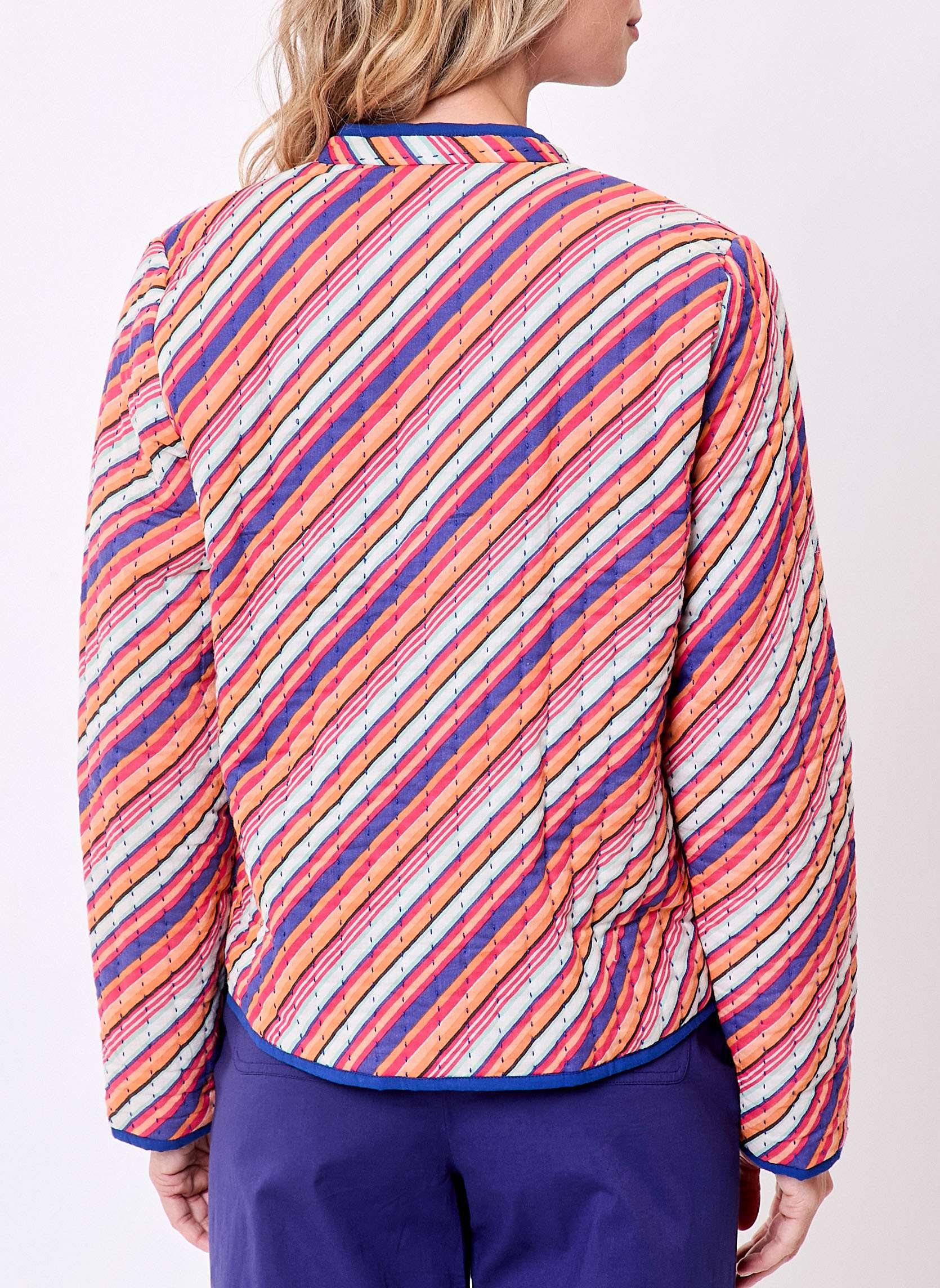 Vestes Veste matelassée réversible coton bio ANETE femme multicolore La Fiancée Vestes Veste matelassée réversible coton bio ANETE femme multicolore Multicouleur