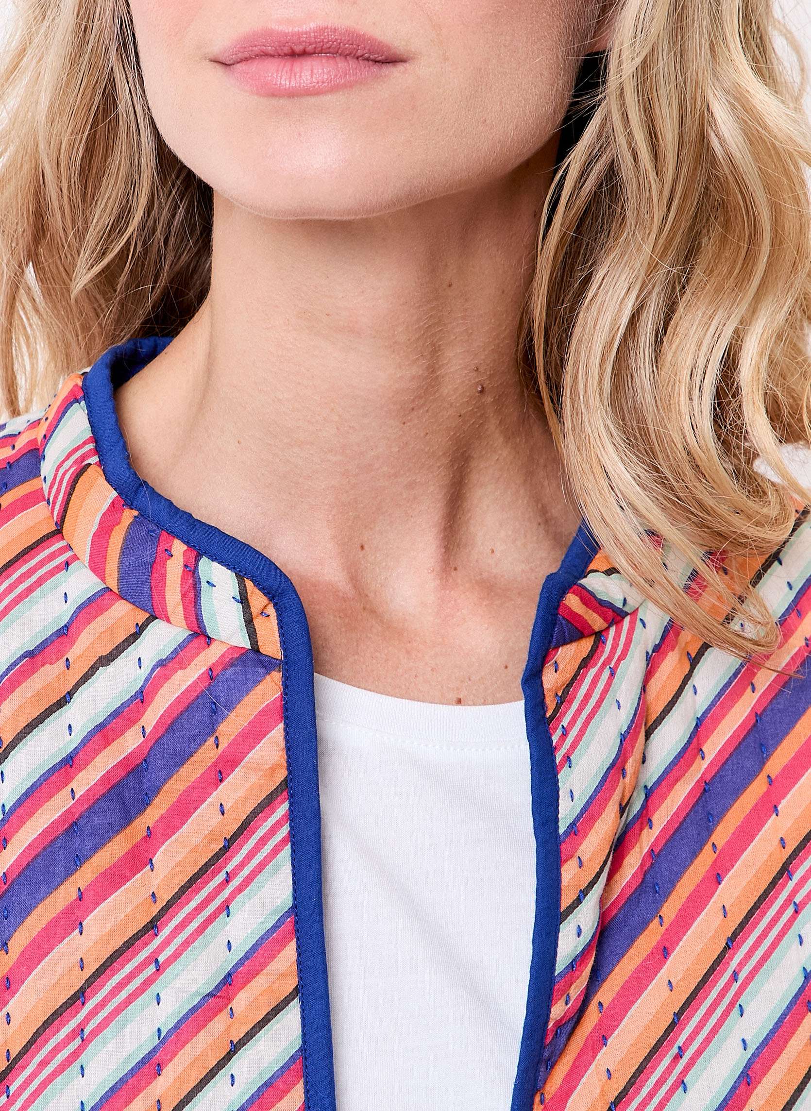 Vestes Veste matelassée réversible coton bio ANETE femme multicolore La Fiancée Vestes Veste matelassée réversible coton bio ANETE femme multicolore Multicouleur