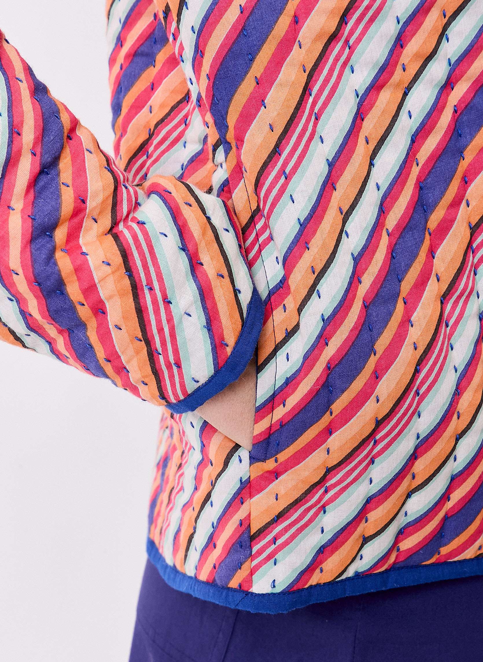 Vestes Veste matelassée réversible coton bio ANETE femme multicolore La Fiancée Vestes Veste matelassée réversible coton bio ANETE femme multicolore Multicouleur