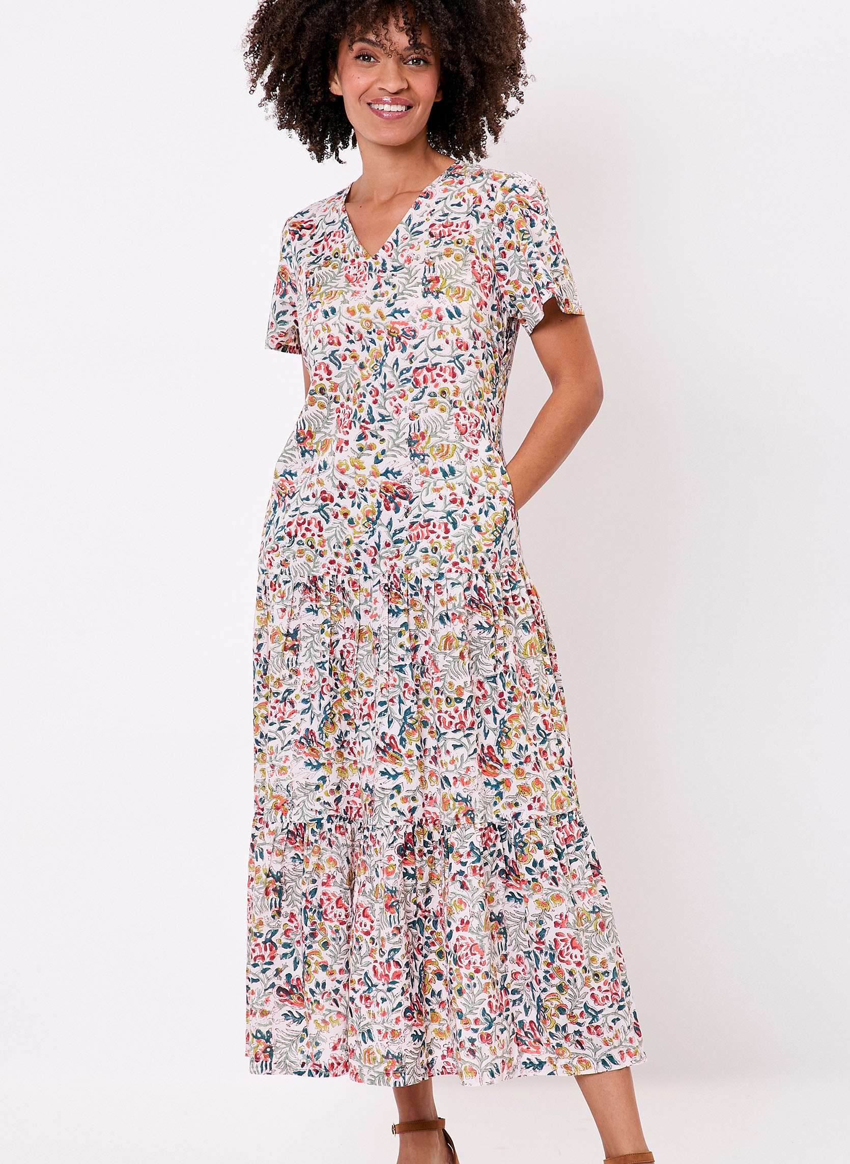 Robes Robe longue imprimée coton à volants REGUA femme multicolore La Fiancée Robes Robe longue imprimée coton à volants REGUA femme multicolore Multicouleur