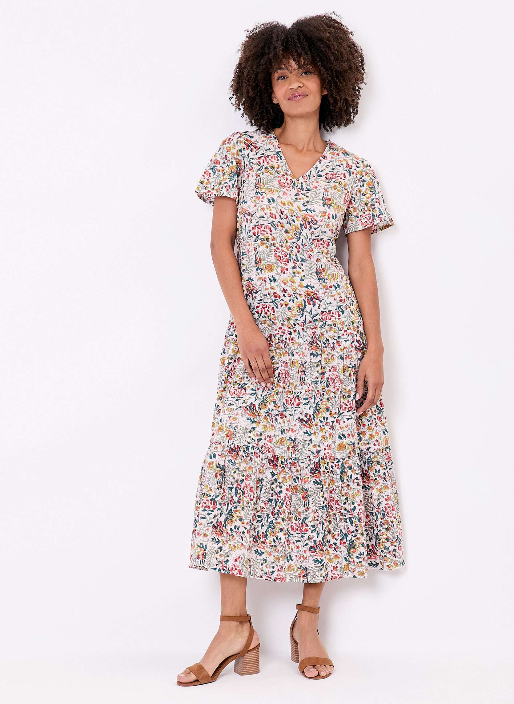 Robes Robe longue imprimée coton à volants REGUA femme multicolore La Fiancée Robes Robe longue imprimée coton à volants REGUA femme multicolore Multicouleur