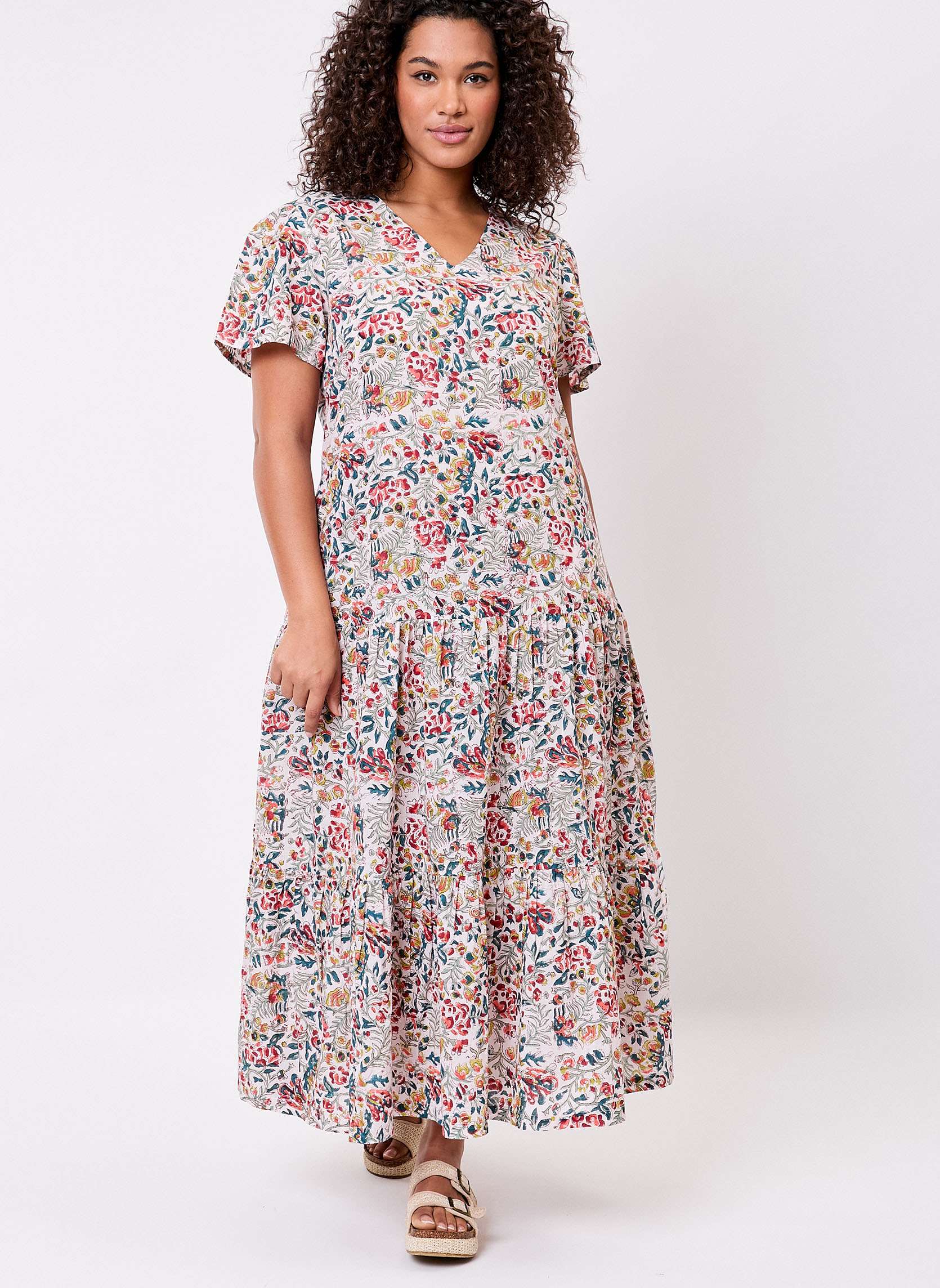 Robes Robe longue imprimée coton à volants REGUA femme multicolore La Fiancée Robes Robe longue imprimée coton à volants REGUA femme multicolore Multicouleur
