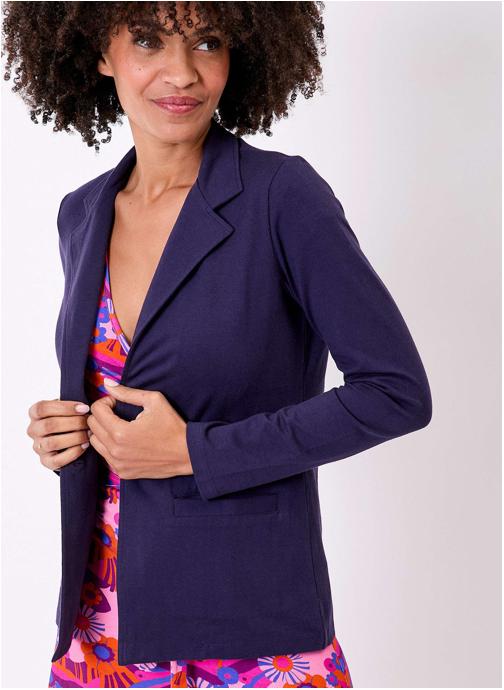 La Fiancée Vestes Veste tailleur unie souple JUMA femme bleu