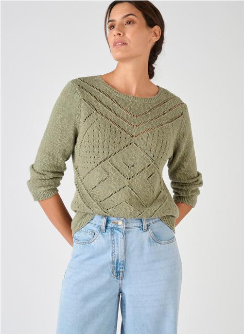 Damart Pulls 84664 femme vert