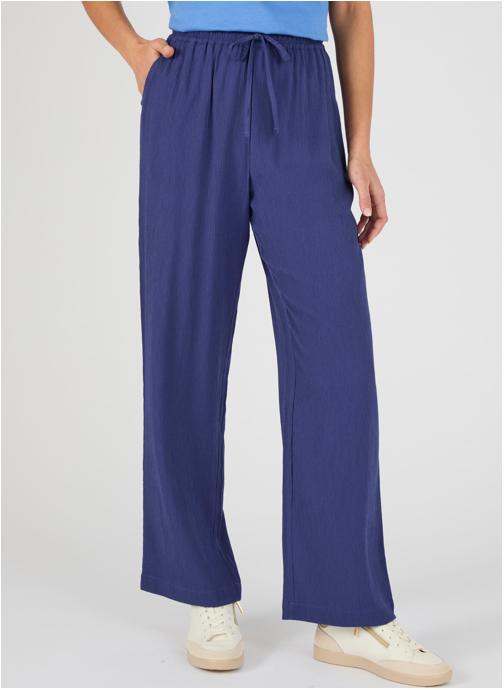 Damart Pantalons droit 84399 femme bleu