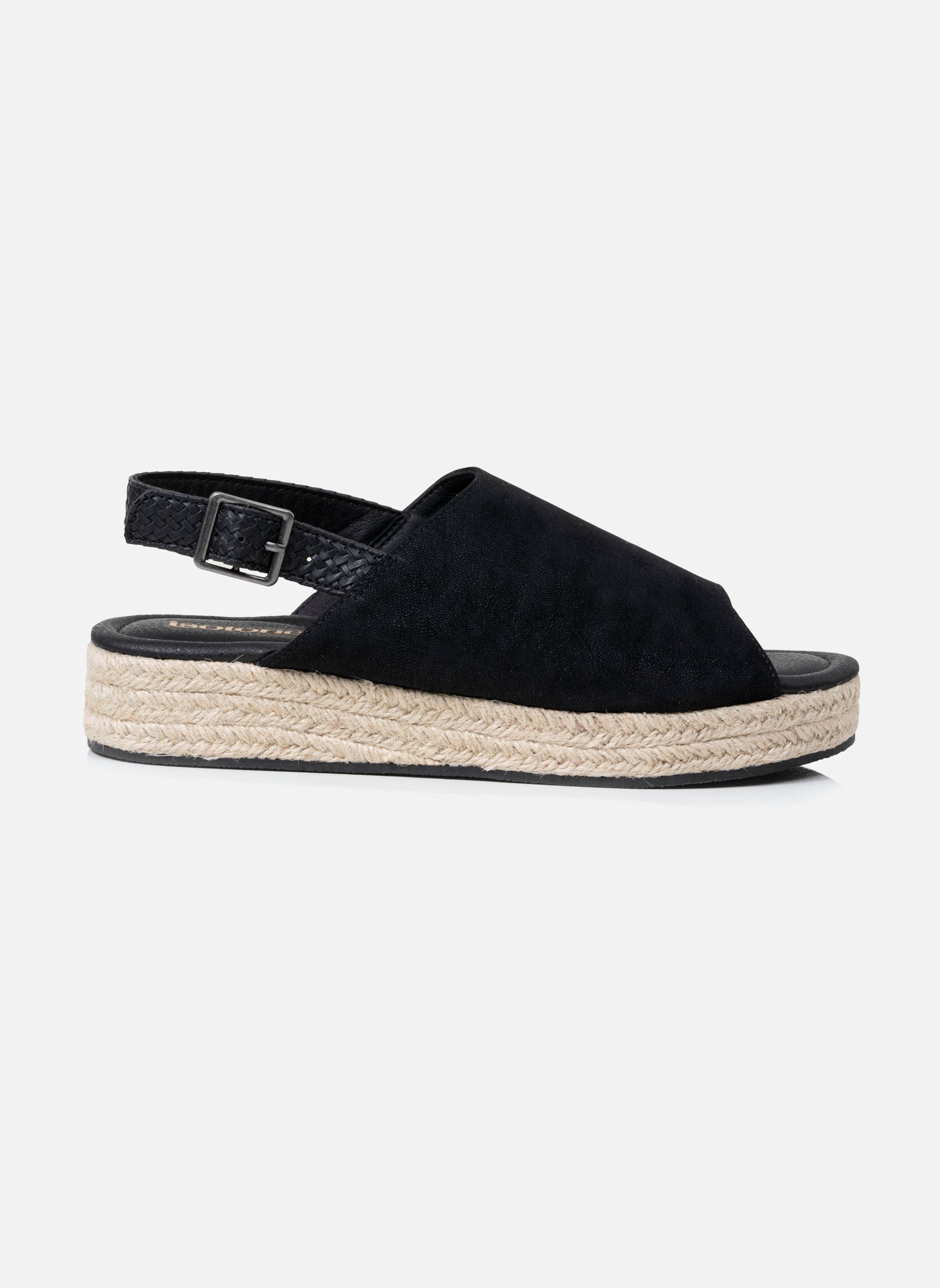 Sandales Sandales Femme semelle plateforme corde Noir femme noir Isotoner Sandales Sandales Femme semelle plateforme corde Noir femme noir Noir verni