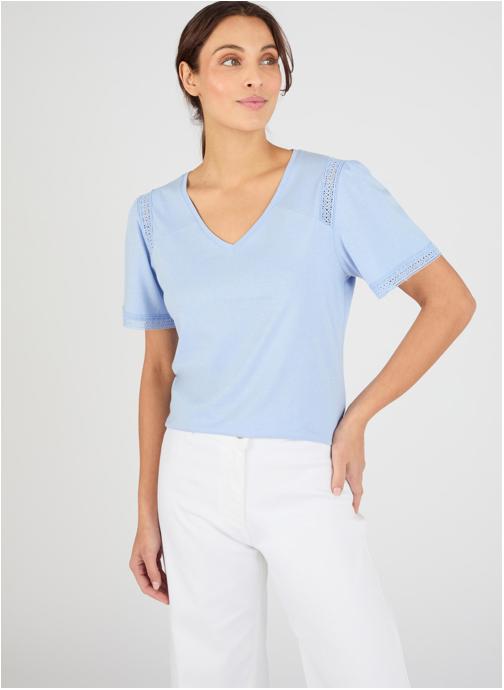 Damart Tee-shirts 84534 femme bleu