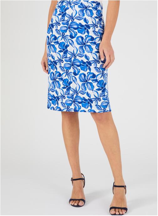 Damart Jupes mi-longues 84342 femme bleu