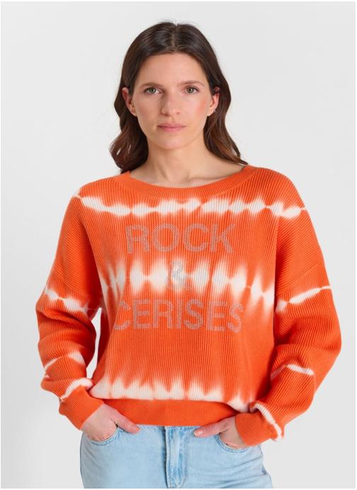 Le temps des cerises Pulls Pull SUREAU Orange femme orange