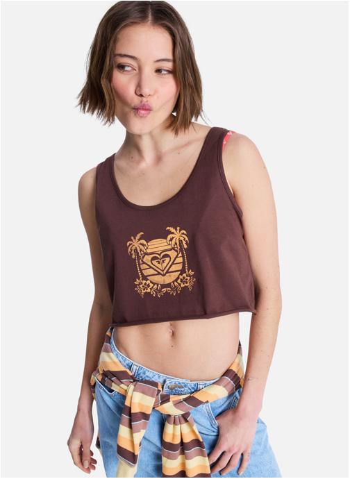 Roxy Débardeurs Magic Sunset Crop femme marron