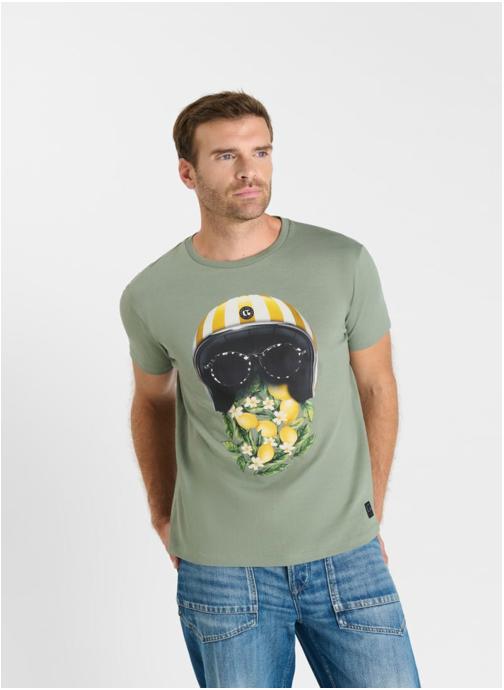 Le temps des cerises Tee-shirts Tee-Shirt CAMPNOU Khaki homme vert