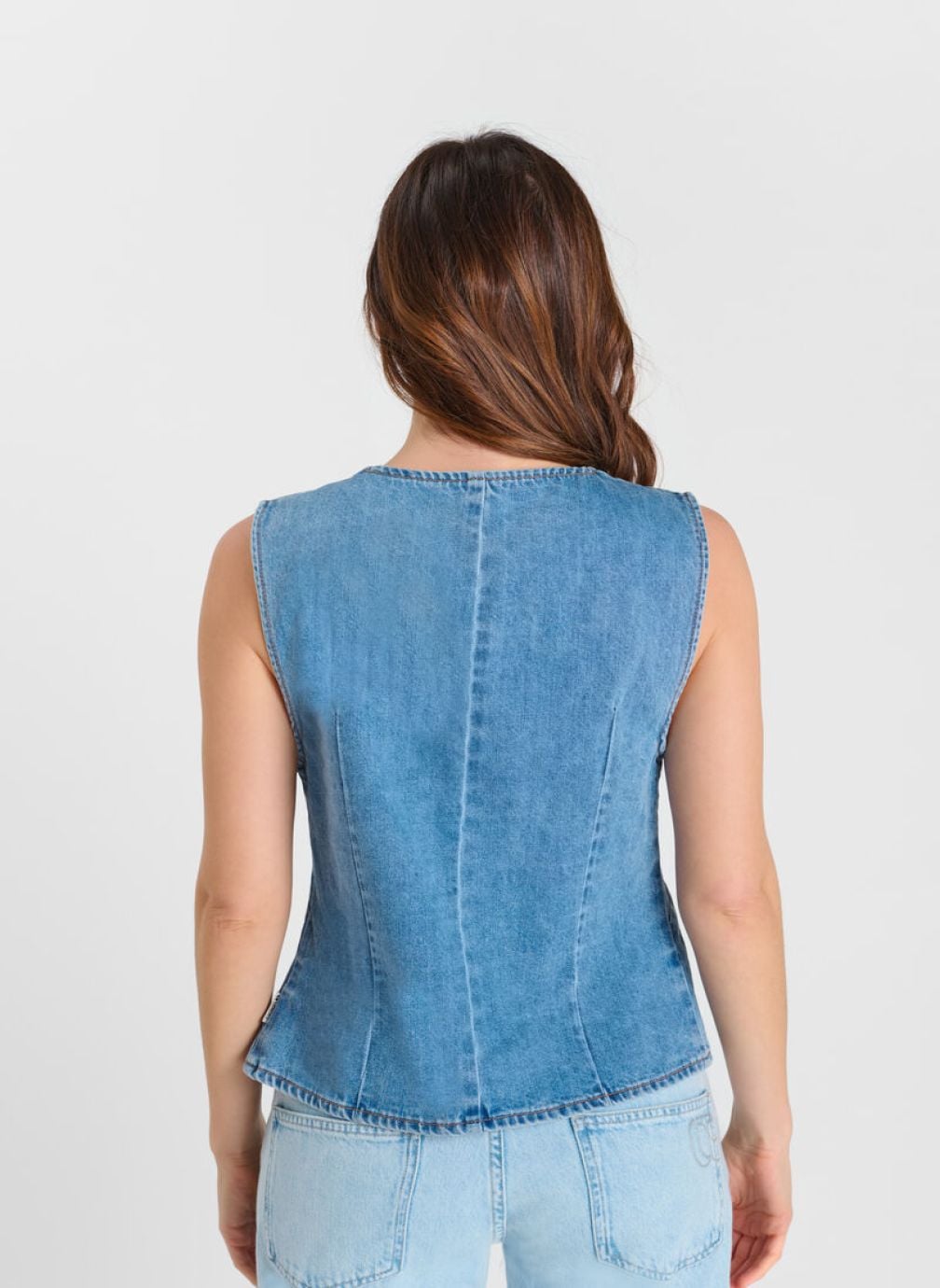 Vestes Gilet sans manches MELORA Blue femme bleu Le temps des cerises Vestes Gilet sans manches MELORA Blue femme bleu Bleu