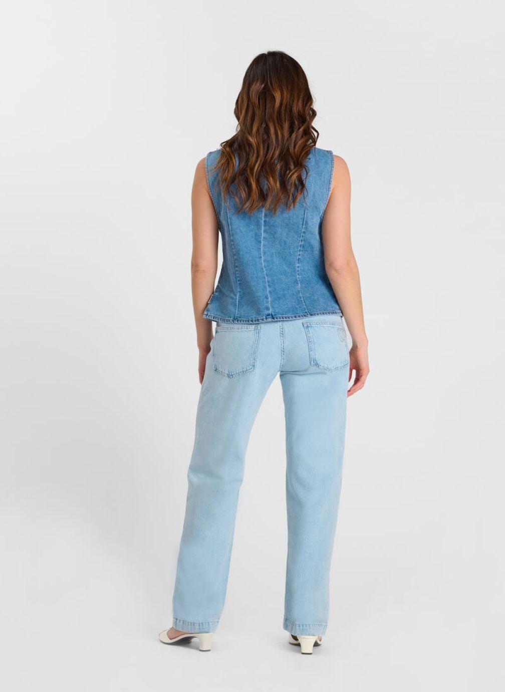 Vestes Gilet sans manches MELORA Blue femme bleu Le temps des cerises Vestes Gilet sans manches MELORA Blue femme bleu Bleu