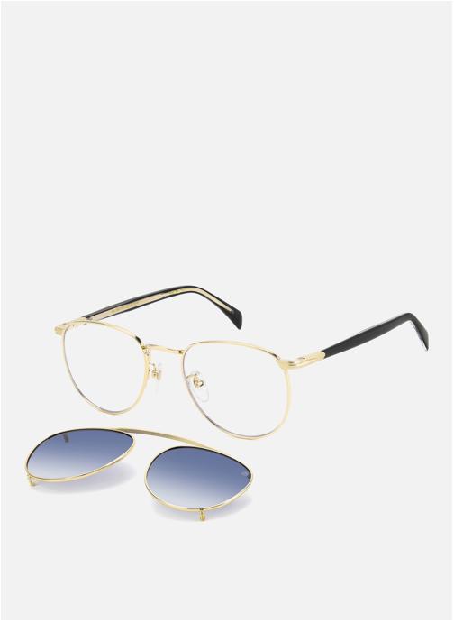 David Beckham Lunettes de soleil homme or et bronze