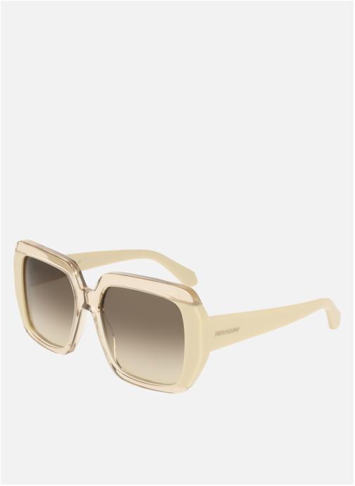Salvatore Ferragamo Lunettes de soleil femme beige