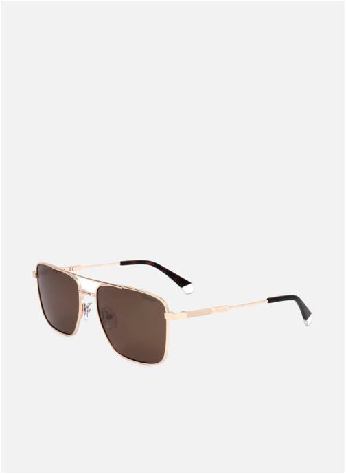Polaroid Lunettes de soleil homme or et bronze