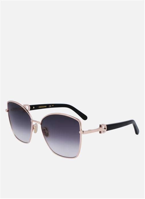 Salvatore Ferragamo Lunettes de soleil femme or et bronze