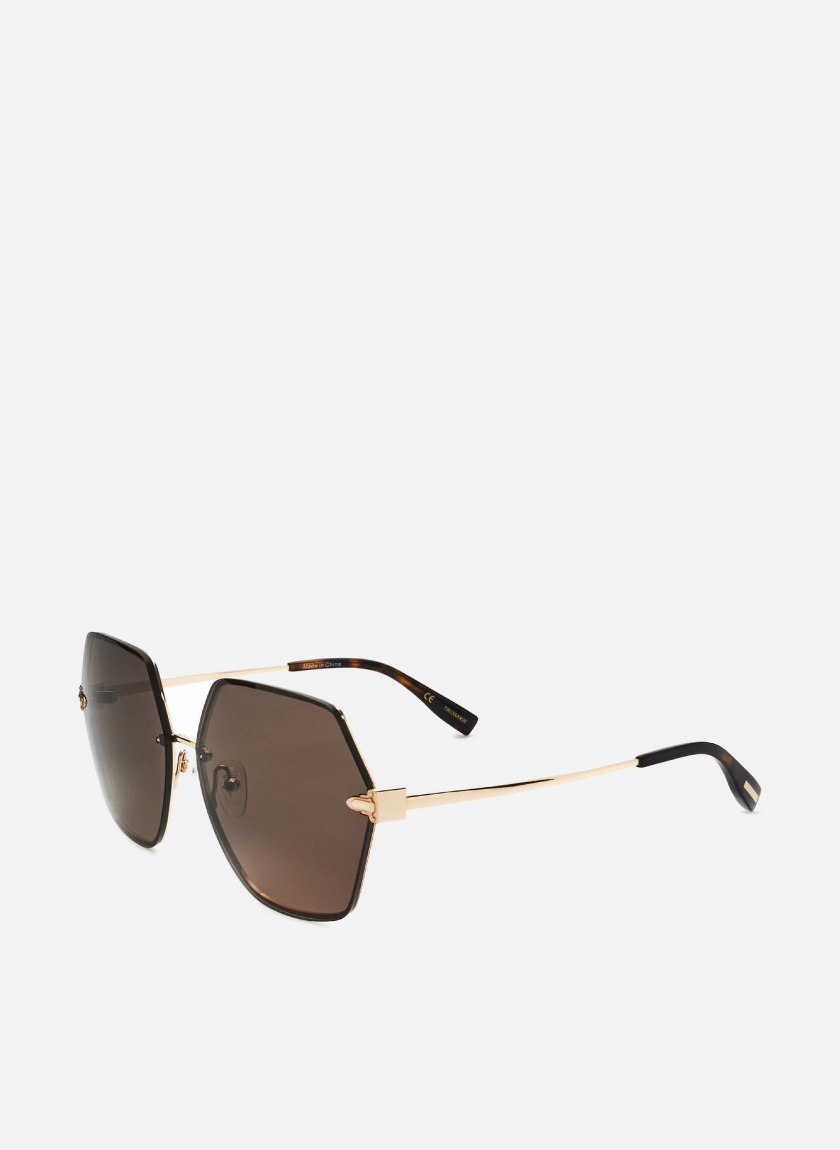 Lunettes de soleil femme or et bronze Trussardi Lunettes de soleil femme or et bronze Or