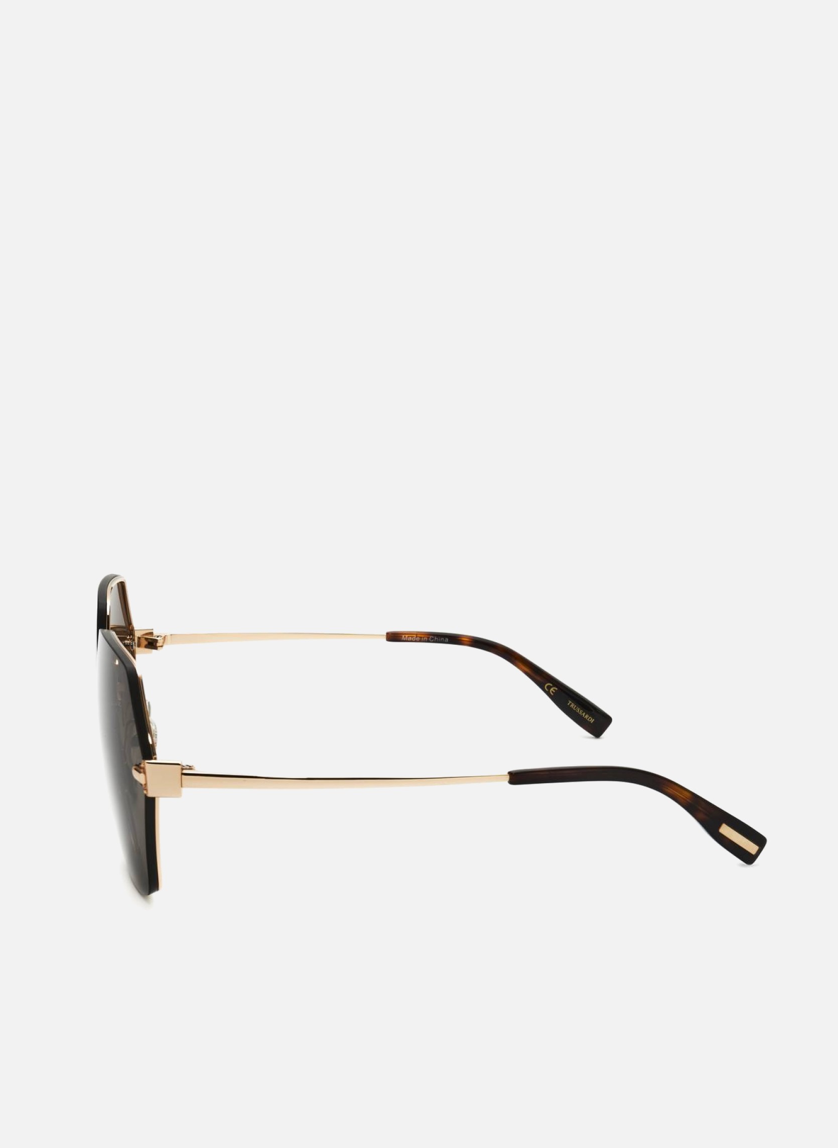 Lunettes de soleil femme or et bronze Trussardi Lunettes de soleil femme or et bronze Or