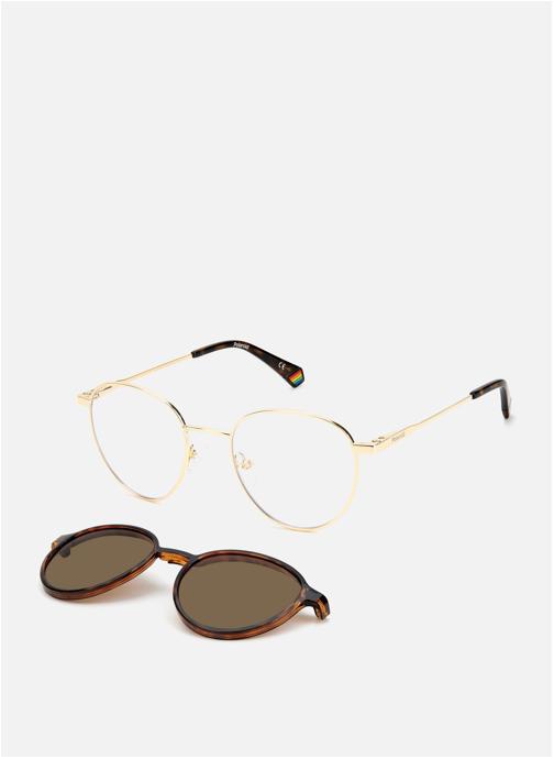 Polaroid Lunettes de soleil homme or et bronze