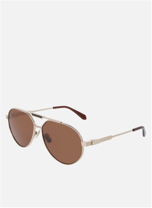 Salvatore Ferragamo Lunettes de soleil homme or et bronze