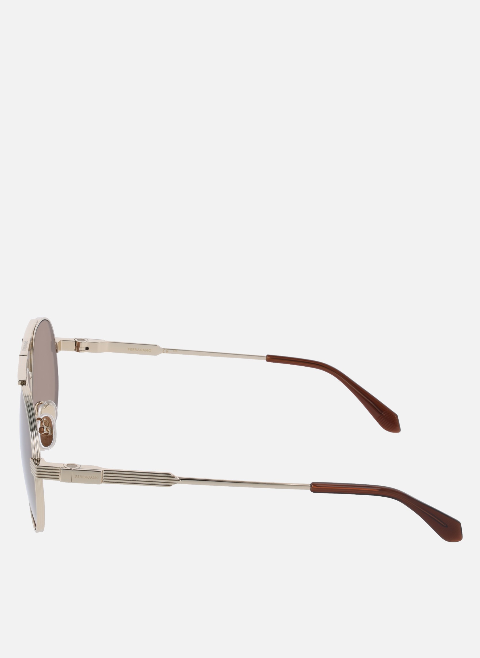 Lunettes de soleil homme or et bronze Salvatore Ferragamo Lunettes de soleil homme or et bronze Or