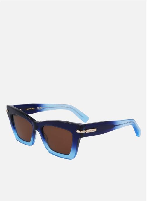 Salvatore Ferragamo Lunettes de soleil femme bleu