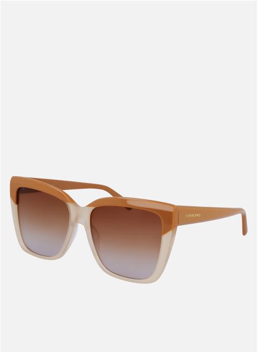 Salvatore Ferragamo Lunettes de soleil femme beige