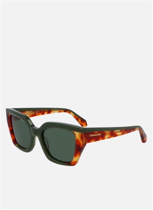 Salvatore Ferragamo Lunettes de soleil femme vert