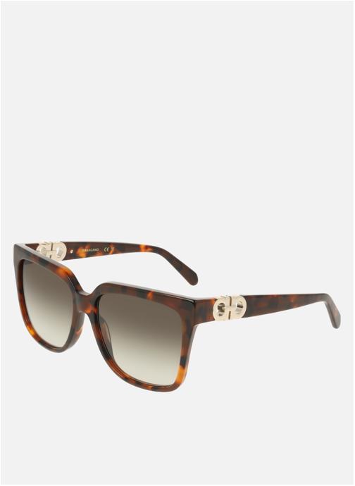 Salvatore Ferragamo Lunettes de soleil femme marron