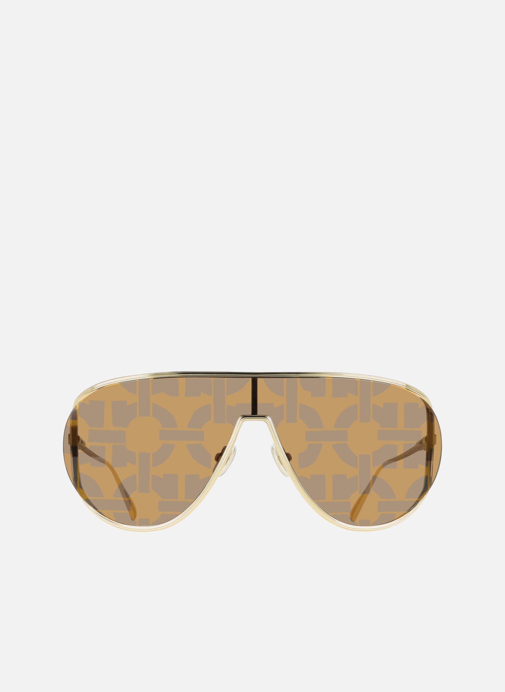 Lunettes de soleil femme or et bronze Salvatore Ferragamo Lunettes de soleil femme or et bronze Or