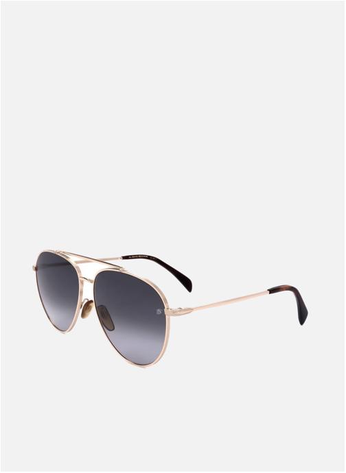 David Beckham Lunettes de soleil homme or et bronze