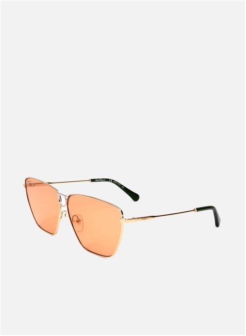 Salvatore Ferragamo Lunettes de soleil femme or et bronze