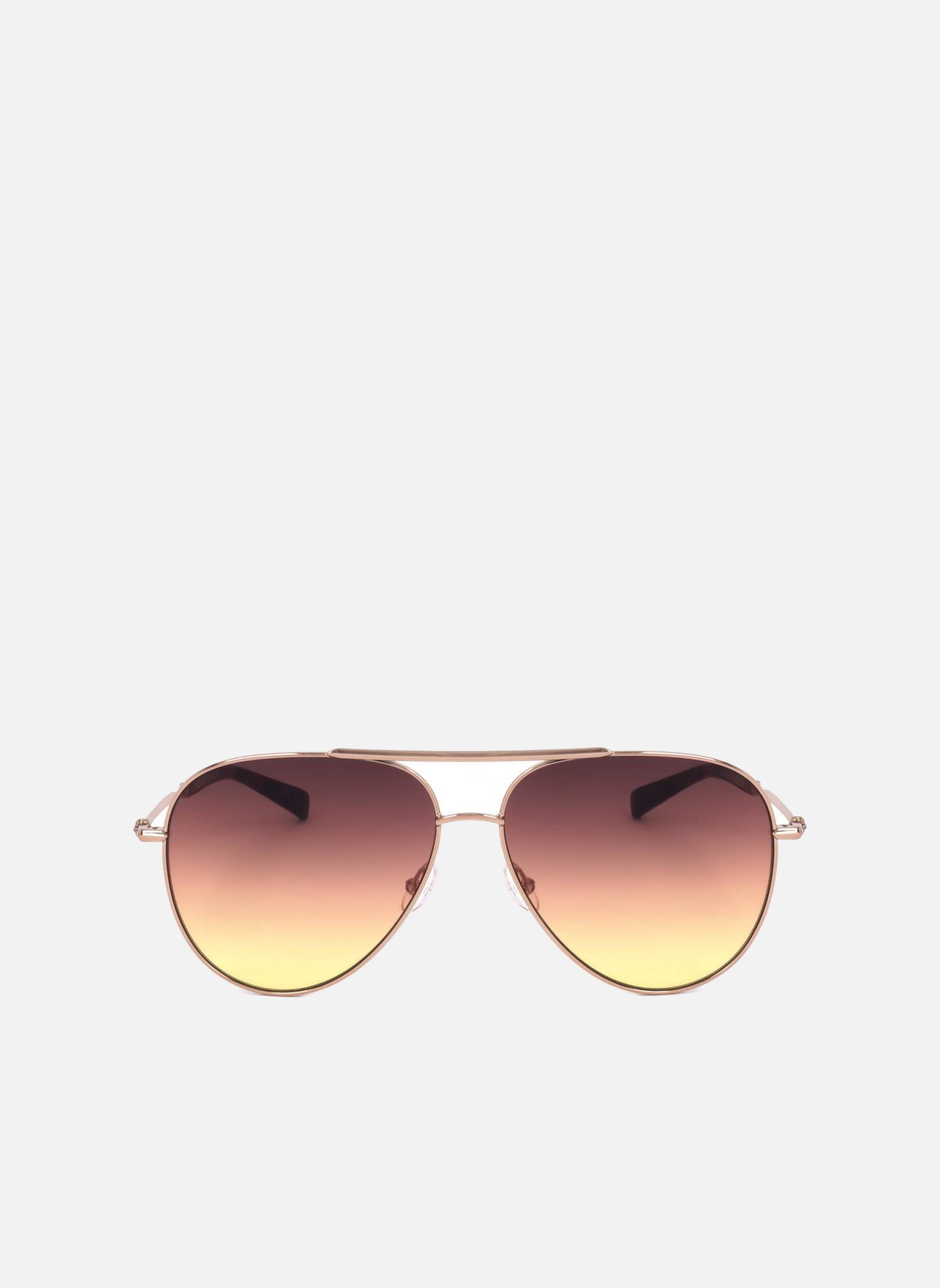 Lunettes de soleil femme or et bronze Missoni Lunettes de soleil femme or et bronze Or