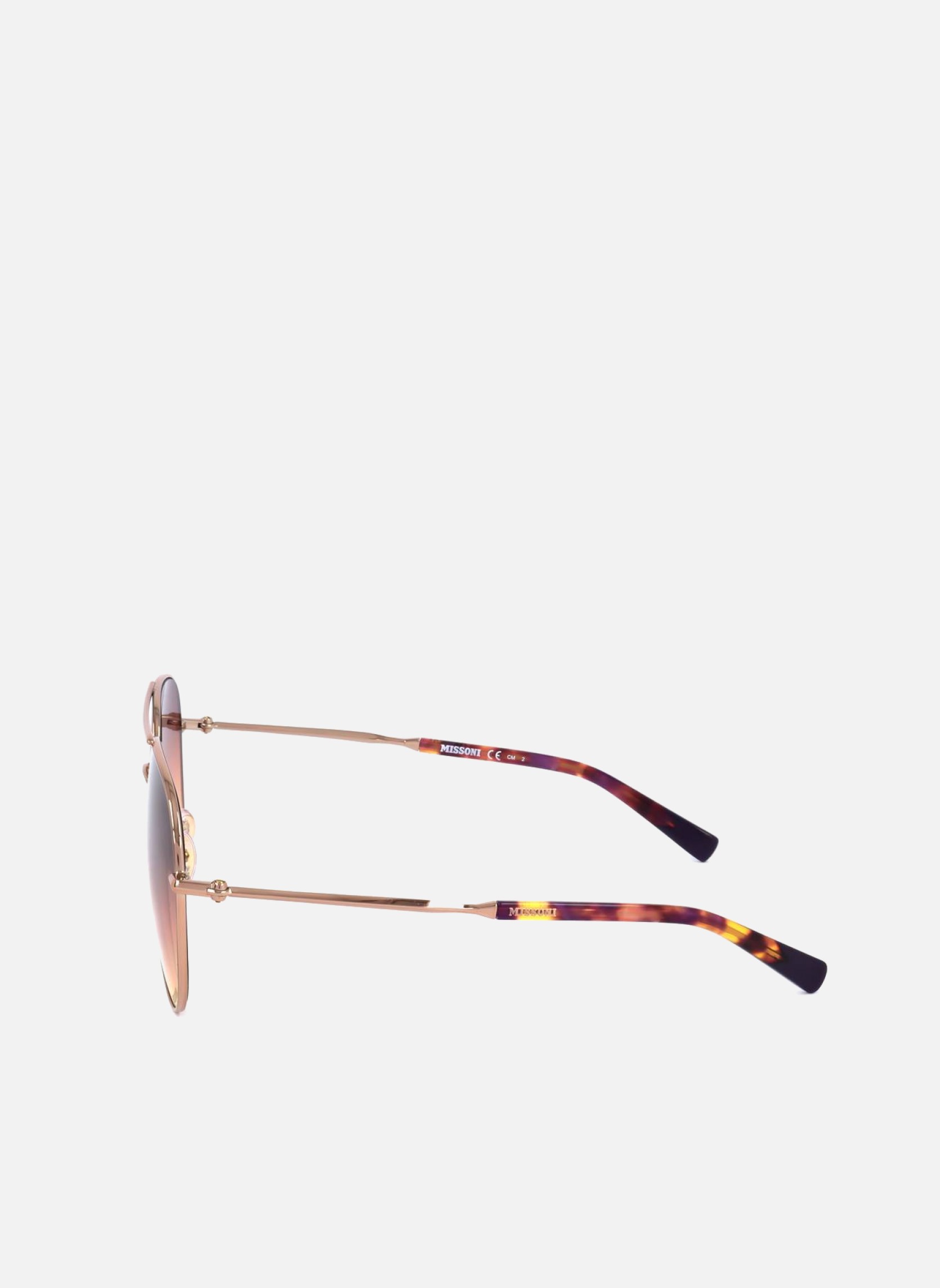 Lunettes de soleil femme or et bronze Missoni Lunettes de soleil femme or et bronze Or