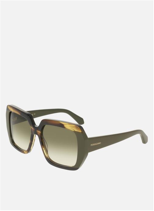 Salvatore Ferragamo Lunettes de soleil femme vert