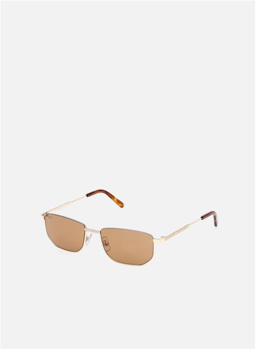 GCDS Lunettes de soleil homme or et bronze