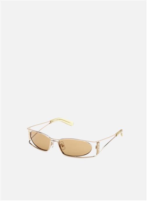 GCDS Lunettes de soleil homme or et bronze