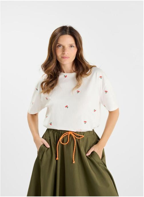 Le temps des cerises Tee-shirts Tee-Shirt CEREZA White femme blanc