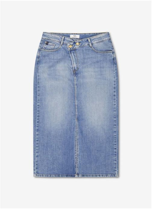 Le temps des cerises Jupes mi-longues Jupe droite en jeans ERYKHA Blue femme bleu