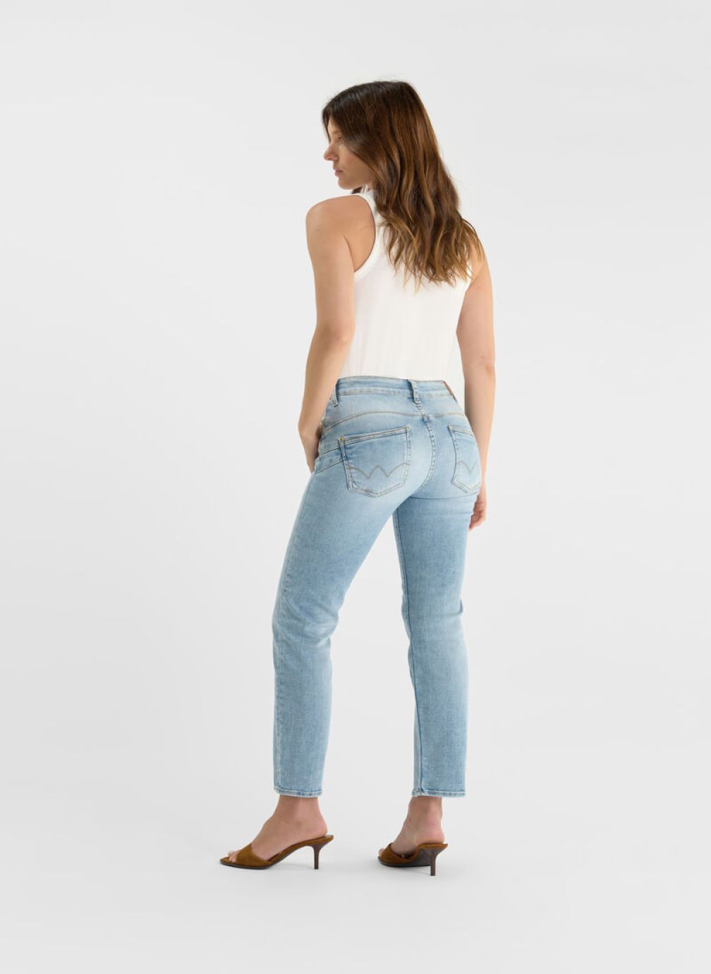 Jeans droit Jeans push-up droite taille haute PULP Blue femme bleu Le temps des cerises Jeans droit Jeans push-up droite taille haute PULP Blue femme bleu Bleu