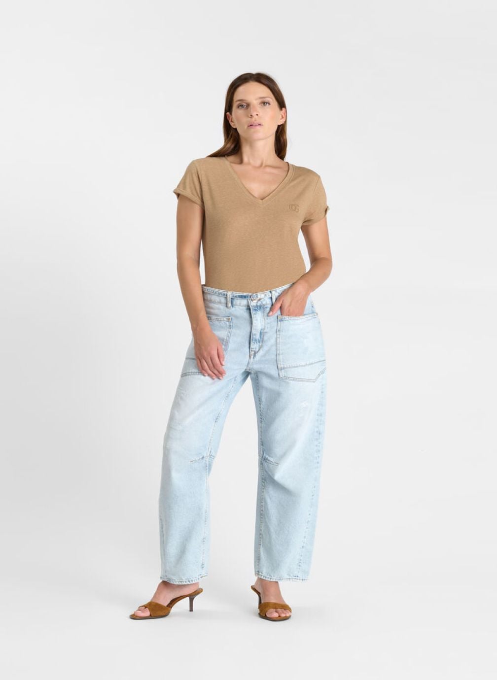 Jeans droit Jeans loose Blue femme bleu Le temps des cerises Jeans droit Jeans loose Blue femme bleu Bleu
