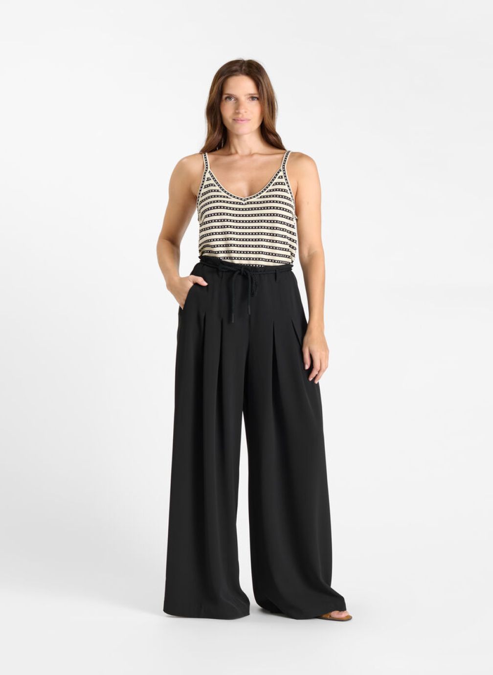 Pantalons droit Pantalon loose Black femme noir Le temps des cerises Pantalons droit Pantalon loose Black femme noir Noir
