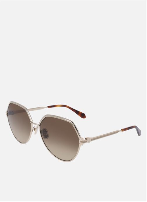 Salvatore Ferragamo Lunettes de soleil femme or et bronze